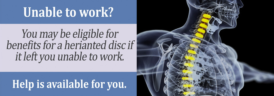 Social Security Disability Benefits for a Herniated Disc